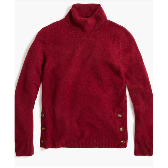 J. Crew Factory Button Turtleneck in Extra-soft Yarn Size S - Picture 2 of 7